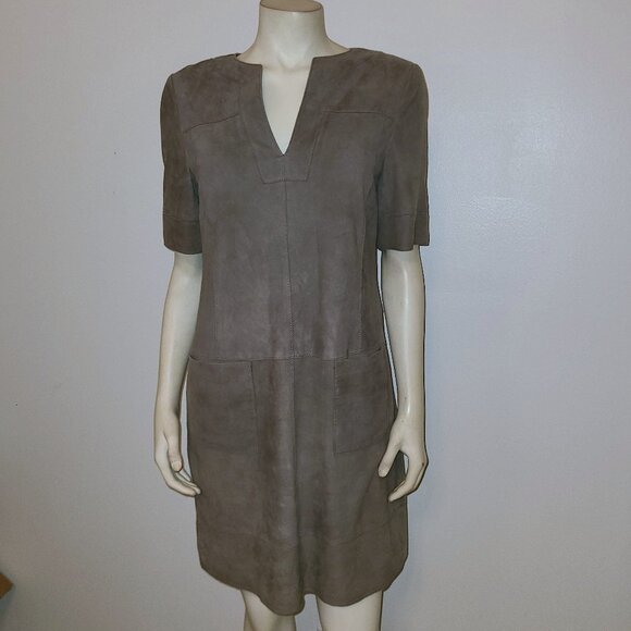 W BY WORTH Suede/Leather Shift Dress, Size 6 - Picture 2 of 7